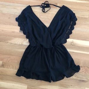 Black Lace Romper